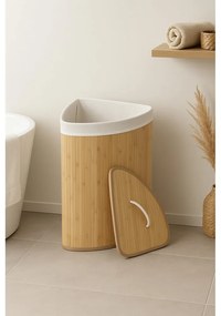 Natúr színű bambusz szennyeskosár 40 l Bamboo – Compactor