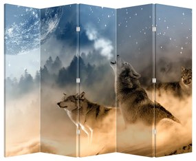 Paraván - Farkasok üvöltése a holdra (210x170 cm)