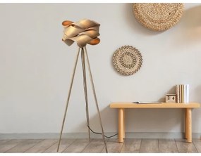 Fából készült állólámpa 1xE27/60W/230V tömör/furnér/kőris