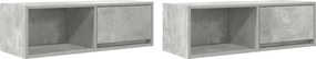 vidaXL 2 db betonszürke szerelt fa TV-szekrény 80x31x25,5 cm