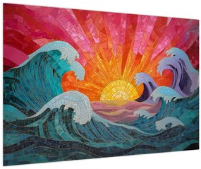 Kép - Hullámmozaik (90x60 cm)