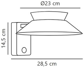 Nordlux - napelemes LED fali lámpa érzékelővel JUSTINA LED/5W/3,7V IP44