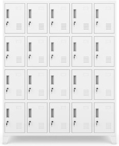 Fémöltözőszekrény ROBERT 1360 x 1720 x 450 mm, fehér