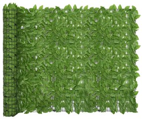 zöld leveles erkélyparaván 500 x 150 cm