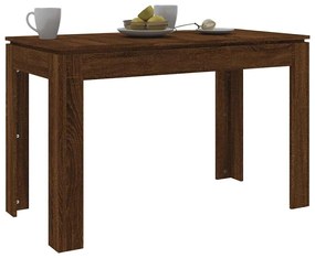 Barna tölgy színű szerelt fa étkezőasztal 120 x 60 x 75 cm