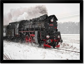 Poszterek keretben 40x30 Mozdony Ol49-59 Hó