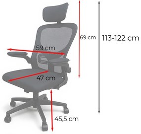 Flexo ergonomikus irodai forgószék deréktámasszal