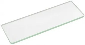 Üvegpolc, polctartó nélkül, transzparent, 600x100x8mm (23482)