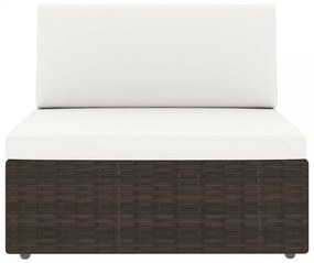 vidaXL 9 részes barna polyrattan kerti ülőgarnitúra párnákkal