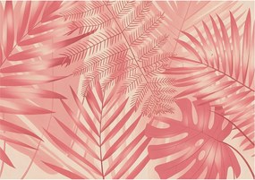 Fotótapéta Flizelin Dekoratív tapéta Trópusi levelek 312x219 Ragasztó