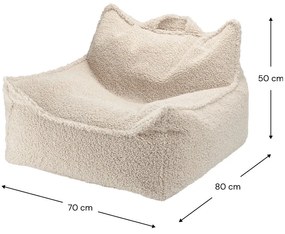 Világosbarna buklé gyerek babzsákfotel Chair – Wigiwama