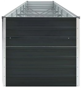 antracitszürke horganyzott acél kerti magaságyás 480x80x77 cm