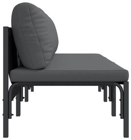 Kültéri Bútor párnával párnával 3 pcs Antracit Acél
