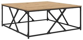 Dohányzóasztal kézműves tölgy 100 x 100 x 40 cm Faanyag