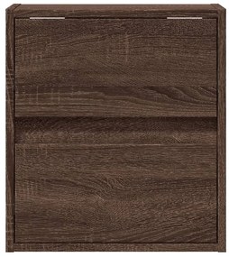 2 db barna tölgyszínű fali TV-szekrény LED-del 41 x 31 x 45 cm