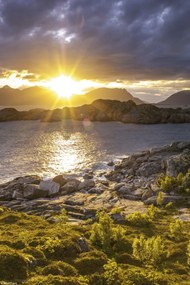 Poszter 20x30cm Naplemente a norvég fjordon, Assaf Frank