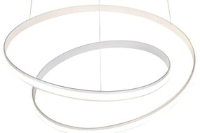 Modern függőlámpa fehér 74 cm beépített LED-del, dimmerrel - Rowan