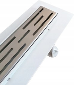 Lineáris zuhanyfolyóka 60cm Abs alacsony beépítés mintás inox acél M05