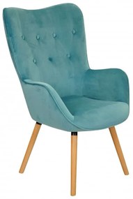 COZY türkiz bársony fotel