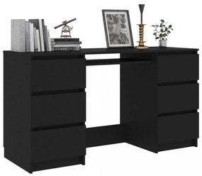 fekete szerelt fa íróasztal 140 x 50 x 77 cm