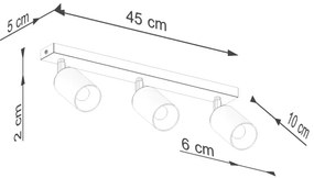 Sollux SL.1376 - Spotlámpa WINX 3xGU10/10W/230V fekete/réz