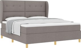 vidaXL Boxspring ágy matraccal Sötétszürke 90x190 cm Szövet Tópszínű