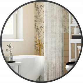 Tükör Kerek átmérő 41 cm Fali tükör Fém keret fekete