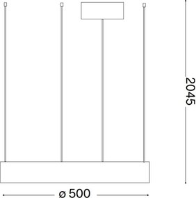 Ideal Lux - LED Csillár zsinóron ORACLE LED/28W/230V 3000K átm. 50 cm CRI 90 fehér
