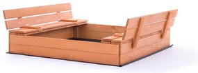 Homokozó padokkal 120cm impregnált + fedőlap + agrotextília SUN