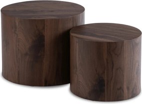 Dohányzóasztal szett dió színben LEILA