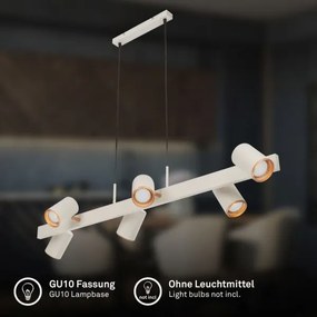 Briloner 4058064 - ERA zsinóros függeszték 6xGU10/10W/230V krémszínű