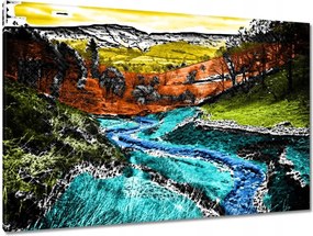 Festmények 120x80 Tájkép képregény stílusban