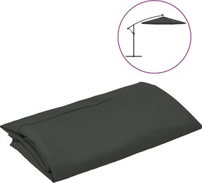 vidaXL antracitszürke konzolos napernyő csereponyva 300 cm