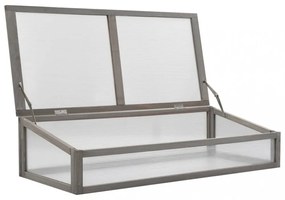 tömör fenyőfa magaságyás melegházzal 110 x 54 x 120 cm