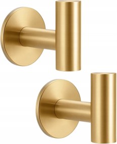 2x Öntapadós Törölközőtartó Törlőkendő Akasztó Fém Fürdőszoba Arany