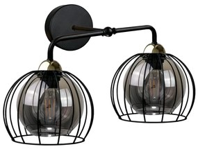 Fali lámpa SOLO BLACK 2xE27/60W/230V fekete/arany