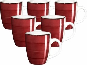 Mäser 6 db-os csészes készlet Bel Tempo 380 ml,piros