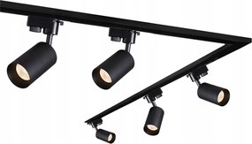 Edo Sín szett Fekete Sín 1.9m +0.9m 5x GU10 lámpa kiegészítők