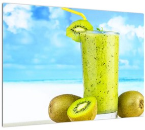 Kép - kiwi smoothie (üvegen) (70x50 cm)