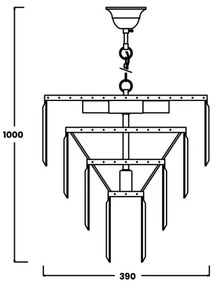 Brilagi - LED Kristály csillár láncon MOZART 5xE14/40W/230V arany