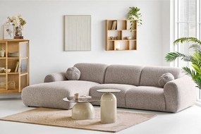 Szürkésbézs sarokkanapé (bal oldali-heverő résszel) Clyde – House Nordic
