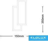 UNIVERSO Fali lámpa LED 15w 120lm CCT.kap IP20 150x350mm fehér/fekete