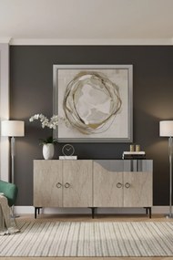 Gama 150 - White, Travertine, Silver