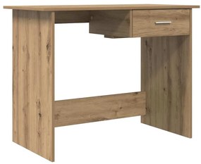 Asztal fiókkal kézműves tölgy 100 x 50 x 76 cm Faanyag