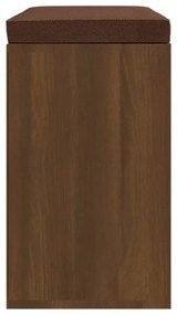barna tölgy szerelt fa cipőtároló pad 103x30x48 cm