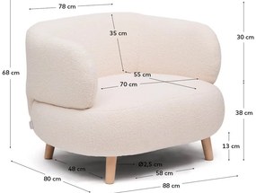 Bézs buklé fotel Luisa – Kave Home