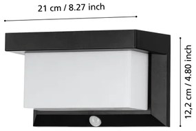 Eglo 48968- LED Napelemes érzékelős fali lámpa UTRERA LED/3,84W/3,7V IP44