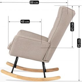 Hintafotel bézs szövet/diófa hatás – JACKSON