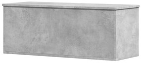 betonszürke szerelt fa tárolóláda 90 x 35 x 35 cm