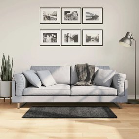 atracitszürke hosszú szálú bozontos modern szőnyeg 60x110 cm